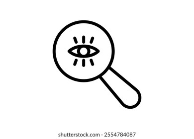 Visibility Search icon. icon related to Search. suitable for web site, app, user interfaces, printable etc. line icon style. simple vector design editable