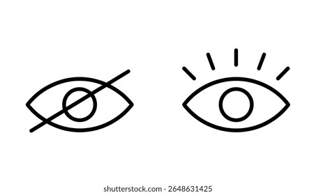 Visibility Toggle Icons: Show and Hide Eye Symbols for Privacy