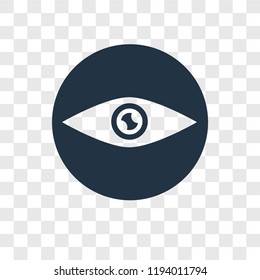 Visibility vector icon isolated on transparent background, Visibility transparency logo concept