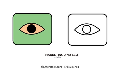 Visibility vector illustration lineal color and filled design