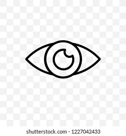 Visibility vector linear icon isolated on transparent background, Visibility transparency concept can be used for web and mobile