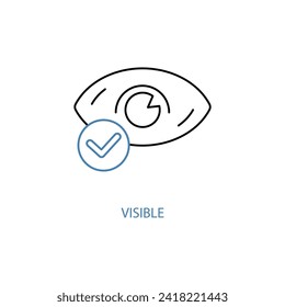 visible concept line icon. Simple element illustration. visible concept outline symbol design.