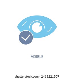 visible concept line icon. Simple element illustration. visible concept outline symbol design.