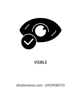 icono de línea de concepto visible. Ilustración de elemento simple. diseño de símbolos de esquema de concepto visible.