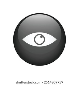 Visible eye button isolated on white background. Vector illustration.