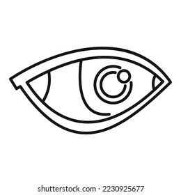 Visible eye icon outline vector. View look. Science male eye