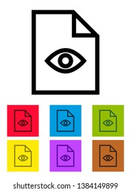 Visible File Icon With Different Color Background