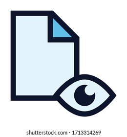 Visible File. Simple Vector Color Icon.