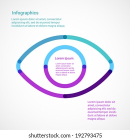 Visible flat line icon infographic illustration template for web or brochure. Vector illustration. 