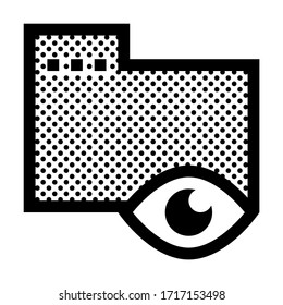 Visible Folder. Icon Filled with Dots.