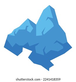 Visible iceberg icon isometric vector. Ice berg. Underwater mountain