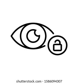 Visible icon in black color