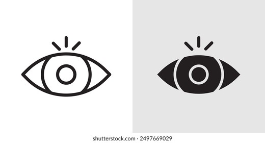 Visible icon Black line art vector logo set