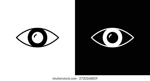 Sichtbares Symbol. Schwarz-Weiß einfaches flaches Design-Symbol