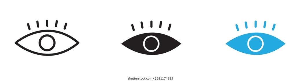 Visible icon black white vector outline