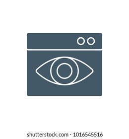visible icon. glyph icon vector