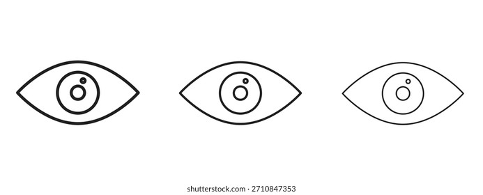 Visible icon with outline style, vector illustration designs