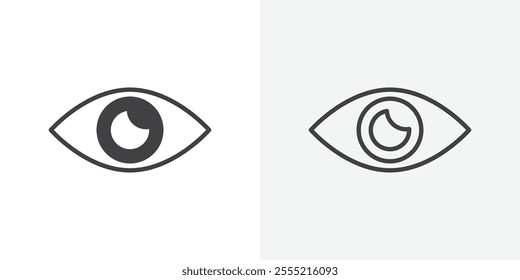 Visible icon. outlined vector style.