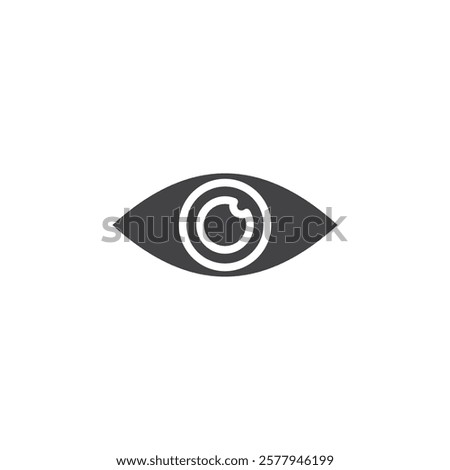 Visible icon Simple thin line flat symbol