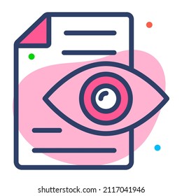 visible Icon. User interface Vector Illustration, As a Simple Vector Sign and Trendy Symbol in Line Art Style, for Design and Websites, or Mobile Apps,