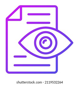 visible Icon. User interface Vector Illustration, As a Simple Vector Sign and Trendy Symbol in Line Art Style, for Design and Websites, or Mobile Apps,