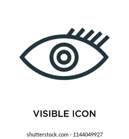 Visible icon vector isolated on white background for your web and mobile app design, Visible logo concept