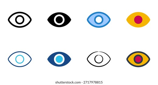 Los iconos visibles establecen la colección de varios estilos. Trazo editable 
