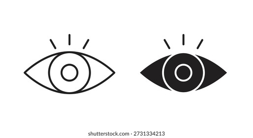 Conjunto de iconos visibles. Ilustración vectorial de línea simple