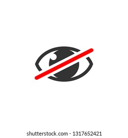 Visible Invisible Icon. Eye Illustration As A Simple Vector Sign & Trendy Symbol for Design and Websites, Presentation or Mobile Application. Flat & Trendy Logo Template.