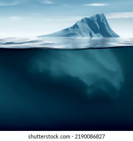 visible and invisible surface of the iceberg