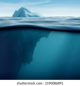 visible and invisible surface of the iceberg