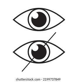 visible and invisible vector eye icon