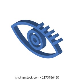 Visible isometric left top view 3D icon