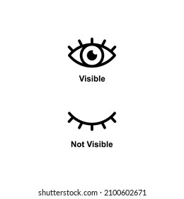 visible and not visible icon illustration design, modern eye symbol template vector