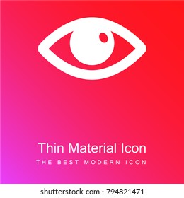 Visible opened eye interface option red and pink gradient material white icon minimal design