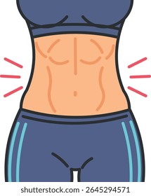 Resultados visíveis da definição abdominal feminina com treinamento e dieta