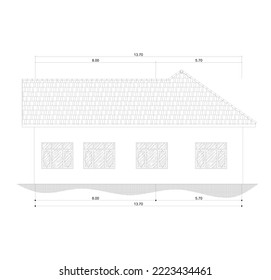 visible sketch of the house building