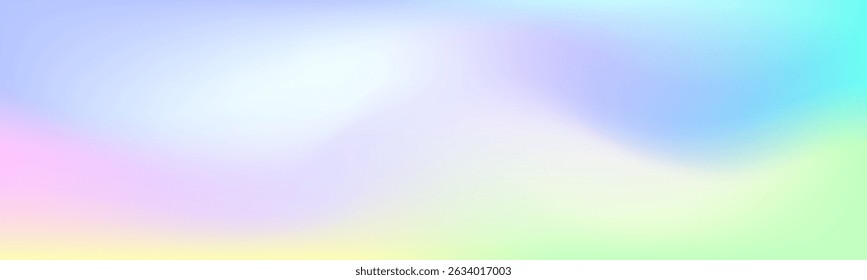 Visible soft pink - low light sky blue - yellow and green soft gradient colour minimal blurred background vector illustration eps10. High quality graphic. Perfect for modern artwork, backdrop, banner.