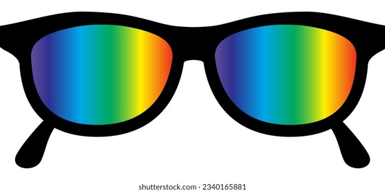 Visible spectrum, rainbow. Spectrum light, visible to human eye. light region of the electromagnetic spectrum. Color science and temperature measurement. Spectra optic ray. light wave frequency.