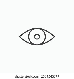 Visible thin liner icon isolated