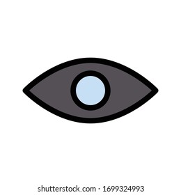 visible vector flat color icon 