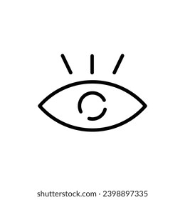 Visible vector line icon illustration