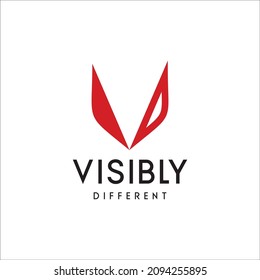 Visibly Different Logo Design. Letter V or VD.
