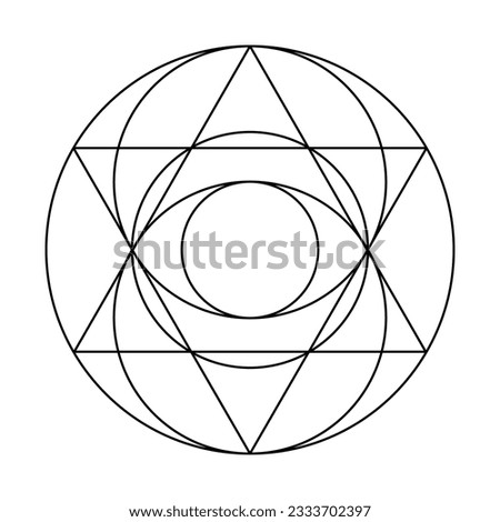 Visica piscis. Sacred Geometry Vector Design Elements. This religion, philosophy, and spirituality symbols. the world of geometric mystic mandalas. intricately illustrations. Stock photo © 