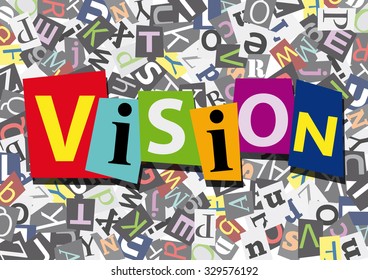 vision, anonymous message in flat design