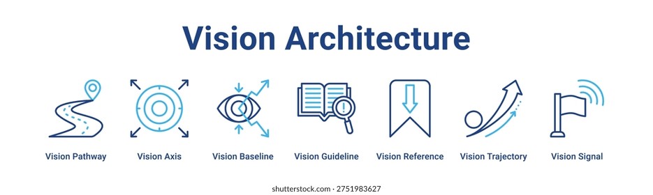 Vision Architecture web banner icon vector illustration concept for business.