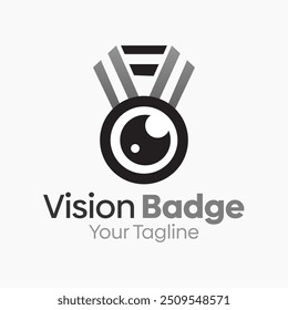 Design-Vorlage für das Vision Badge Logo. Gut für Unternehmen, Agentur, Gemeinschaft und Organisation