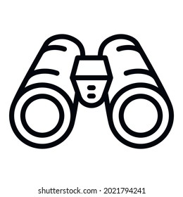 Icono de binoculares de visión. Esquema Binoculares de visión icono vectorial para diseño web aislado en fondo blanco