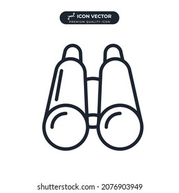 vision binoculars icon symbol template for graphic and web design collection logo vector illustration