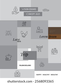  Vision Board 2025 Template to Inspire Your Journey to Craft Your Dreams